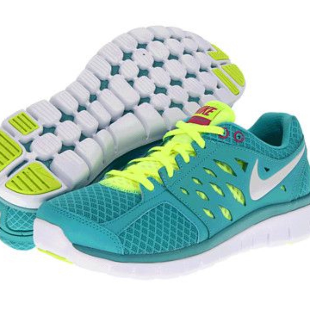 Nike Womens Flex 2013 Run 580440-300 Blue Running Shoes Sneakers Size 7.5